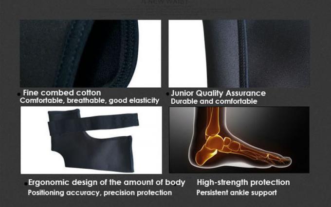 Cavigliera elastica nera impermeabile con il gancio del nylon del piatto d'acciaio 100%