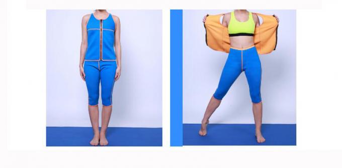Neoprene blu che dimagrisce i pantaloncini della camicia della canottiera sportiva di perdita di peso del vestito di sauna dei vestiti